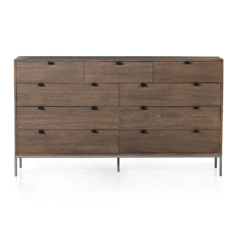 Troy 9 Drawer Dresser - Auburn Poplar Tunics Evening elegant