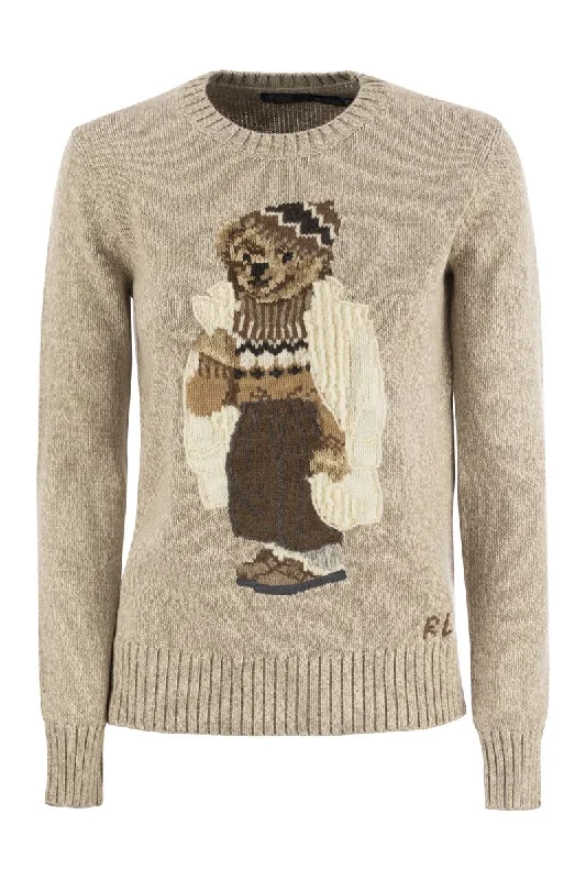 Cotton-blend jersey Polo Bear Pure White Jersey Tee