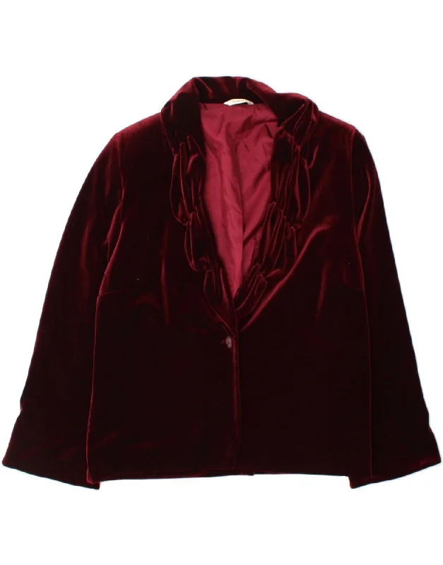 AVALON Womens 1 Button Blazer Jacket UK 16 Large Red Polyester Cotton Jacket Linen Jacket Terry Jacket AVALON Womens 1 Button Blazer Jacket UK 16 Large Red Polyester Cotton Jacket Linen Jacket Terry Jacket