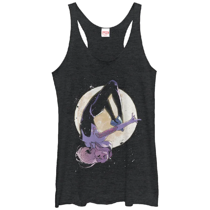 Women's Marvel Spider-Gwen Moon Racerback Tank Top turquoise tank top