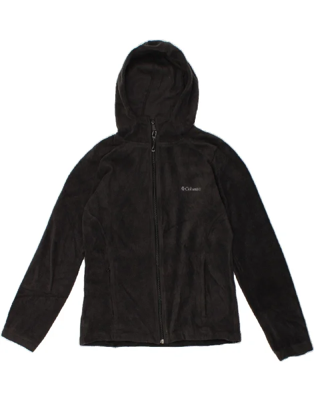 COLUMBIA Womens Hooded Fleece Jacket UK 14 Medium Black Polyester Hoodie Zip-Up Jacket Button-Up Jacket COLUMBIA Womens Hooded Fleece Jacket UK 14 Medium Black Polyester Hoodie Zip-Up Jacket Button-Up Jacket