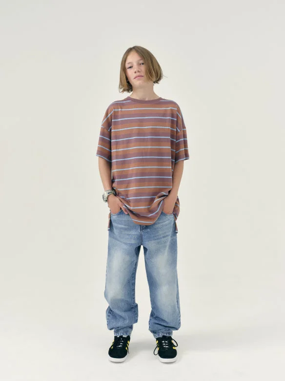 Oversized Tee Rose Taupe & Russet Jersey Spring Jersey Blouse