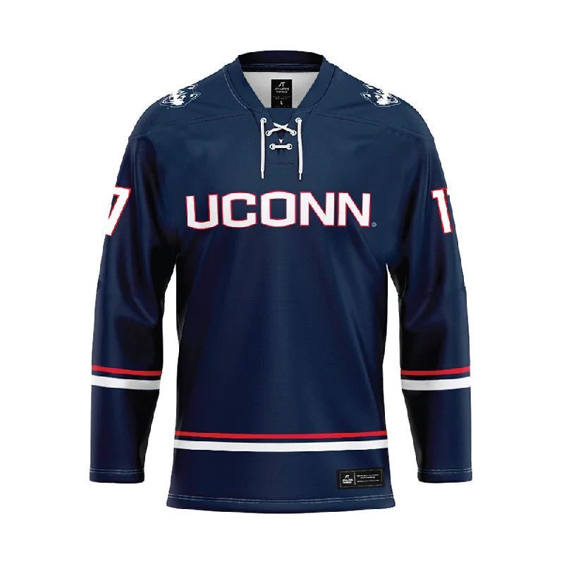 UConn - NCAA Women's Ice Hockey : Ava Rinker - Navy Hockey Jersey Bright Color Jersey Top UConn - NCAA Women's Ice Hockey : Ava Rinker - Navy Hockey Jersey Bright Color Jersey Top