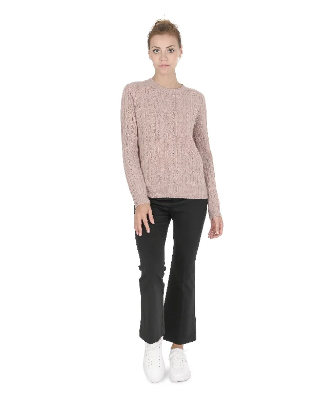 Crown of Edinburgh Cashmere Womens Round Neck Sweater COE 0033 PINK Wool Fabric Cashmere Fabric Tweed Fabric Crown of Edinburgh Cashmere Womens Round Neck Sweater COE 0033 PINK Wool Fabric Cashmere Fabric Tweed Fabric
