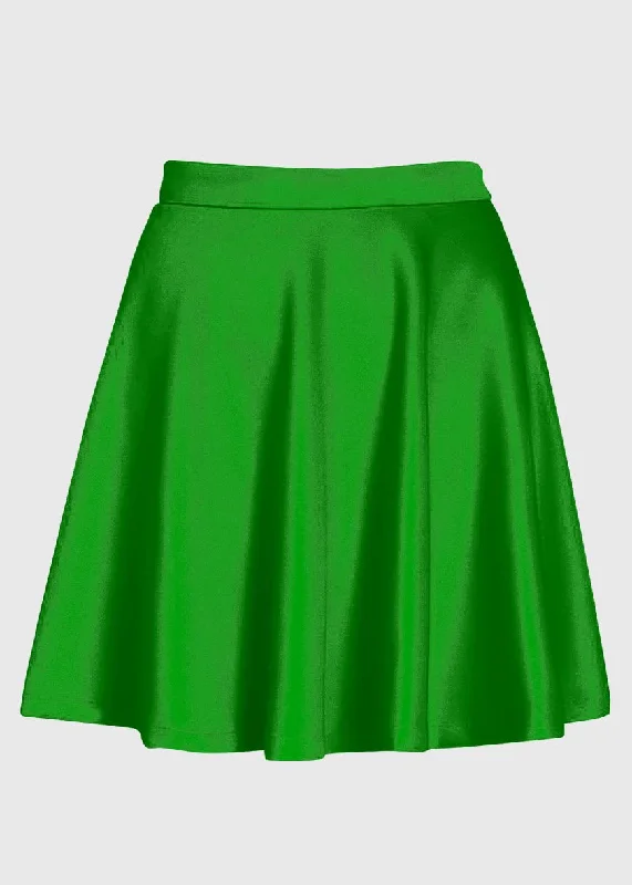 Emerald Elegance Green Skater Skirt lace skirt elegant