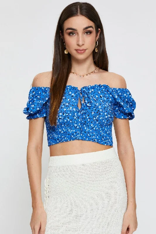 Print Crop Top Short Sleeve Sweetheart Graphic Embroidered Appliqued