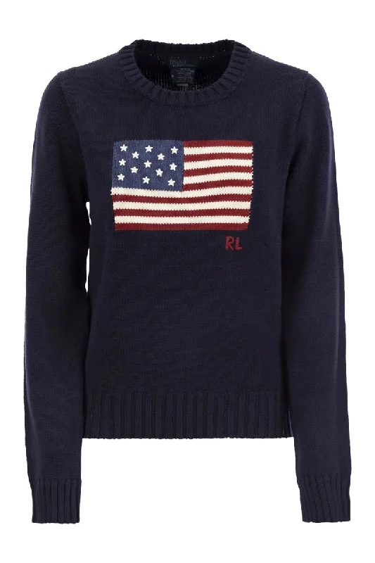 Cotton jersey with flag Mustard Yellow Jersey Tee