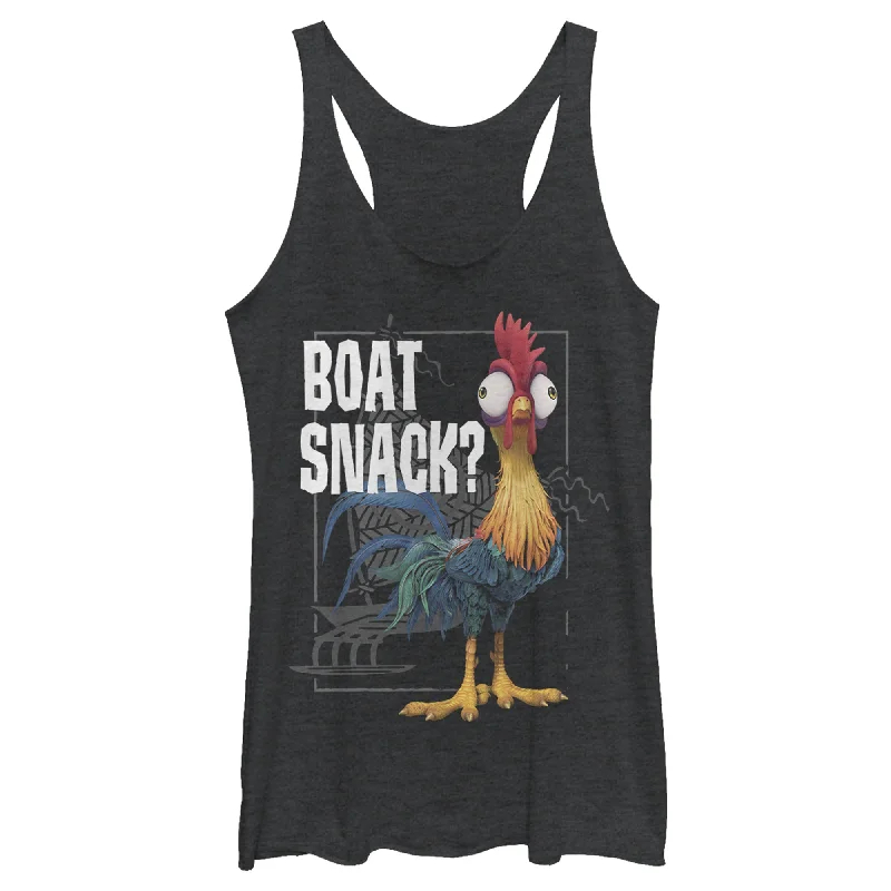 Women's Moana Hei Hei Boat Snack Racerback Tank Top peekaboo tank top