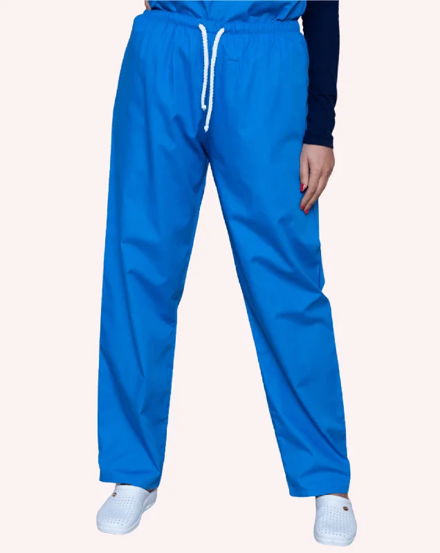 Aria Unisex Lightweight Scrub Trousers - Hospital Blue Trousers Winter Warm