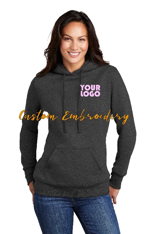 Custom Embroidered Ladies Hoodie Sweater - Includes 4in x 4in Embroidery - Personalized Ladies Hoodie Hoodie with Zipper Placket Modern Functional