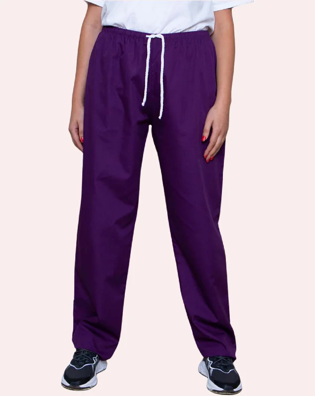 Aria Unisex Lightweight Scrub Trousers - Amethyst Purple Trousers Handmade Artisanal