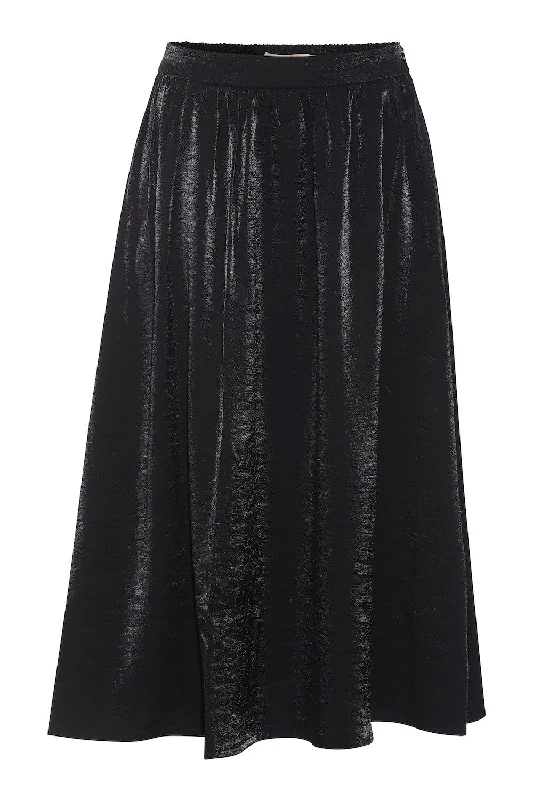 Kalani Skirt - Black ruffled skirt detail