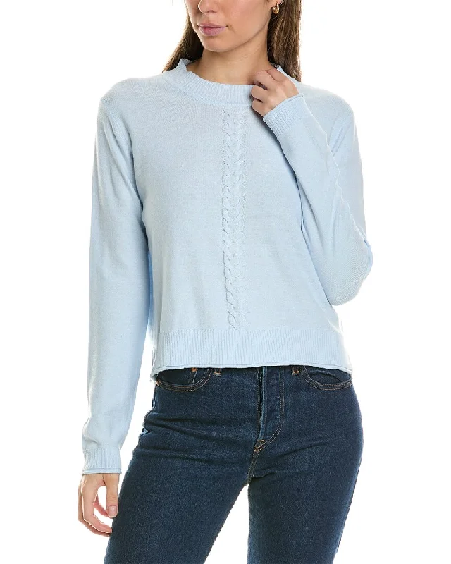 Alashan Cashmere Single Cable Crewneck Cashmere-Blend Sweater Front Pockets Side Pockets Patch Pockets Alashan Cashmere Single Cable Crewneck Cashmere-Blend Sweater Front Pockets Side Pockets Patch Pockets