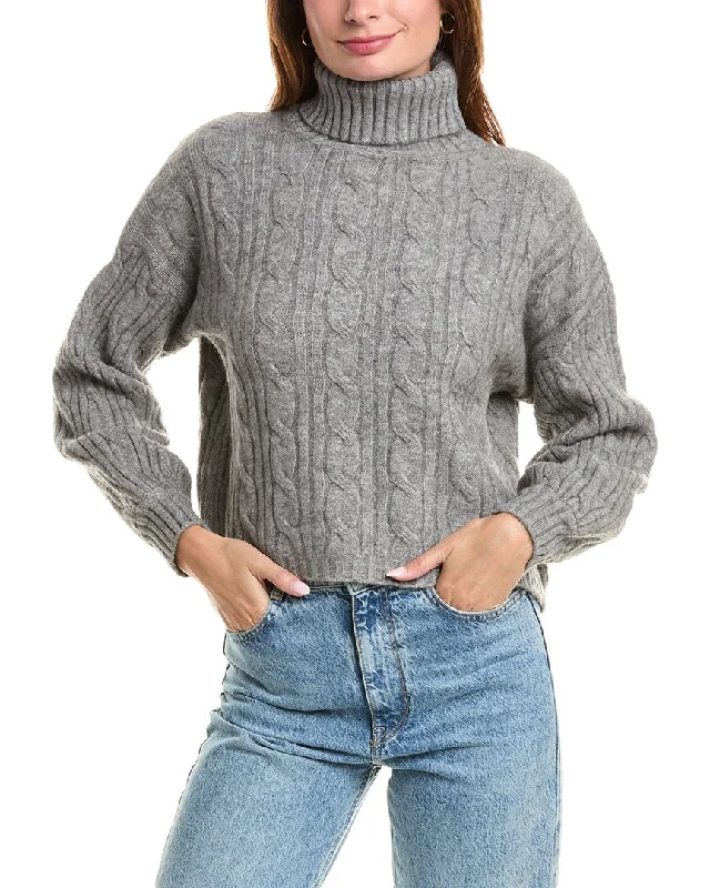 Femme Society Turtleneck Sweater Collared Crew Neck Turtle Neck
