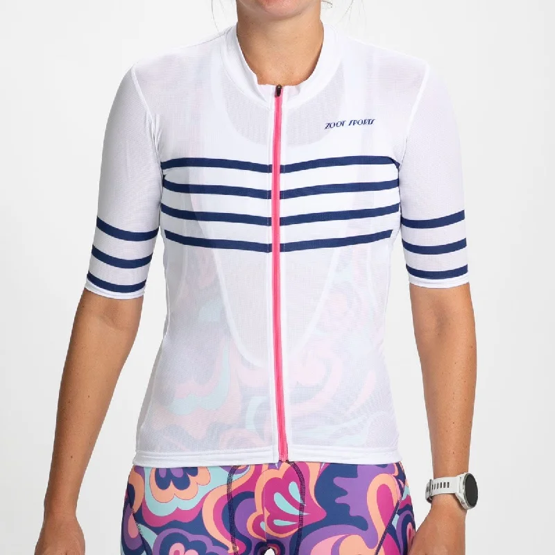 Women's Ltd Cycle Aero Jersey - Allez Stripes Vintage Jersey Tee