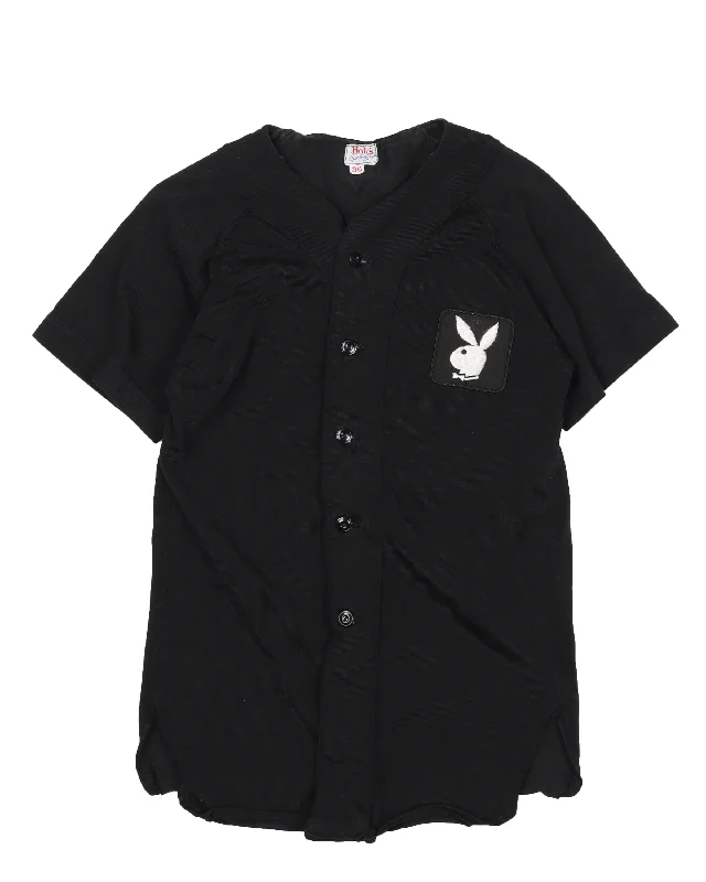 Playboy Bunny Baseball Jersey Metallic Jersey Tee