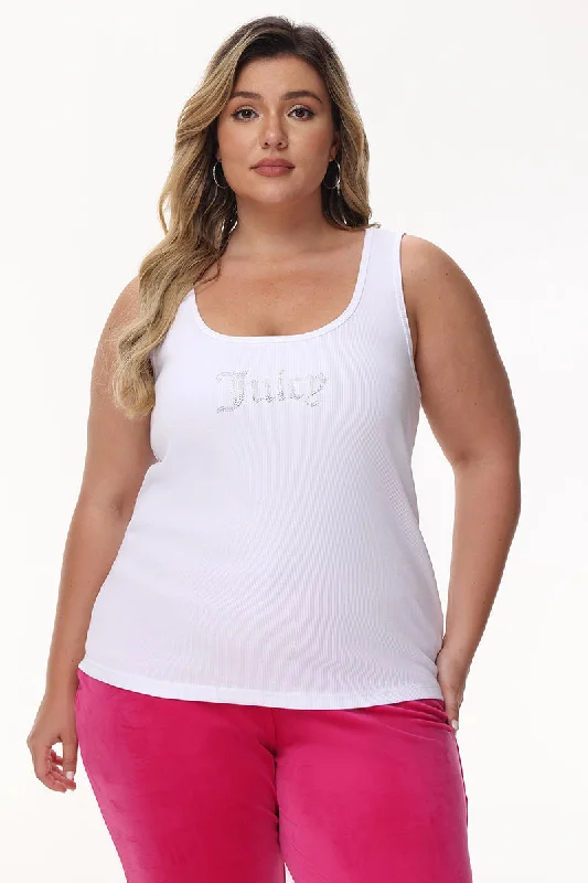 Plus-Size Long Bling Tank Top scoop neck tank