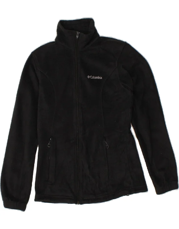 COLUMBIA Womens Fleece Jacket UK 10 Small Black Polyester Chenille Fabric Brocade Fabric Lace Fabric COLUMBIA Womens Fleece Jacket UK 10 Small Black Polyester Chenille Fabric Brocade Fabric Lace Fabric