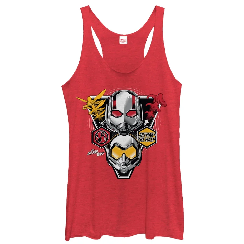 Women's Marvel Ant-Man and the Wasp Masks Racerback Tank Top black tank top