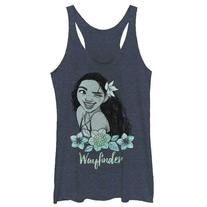 Women's Moana Maui Rainbow Racerback Tank Top grey tank top