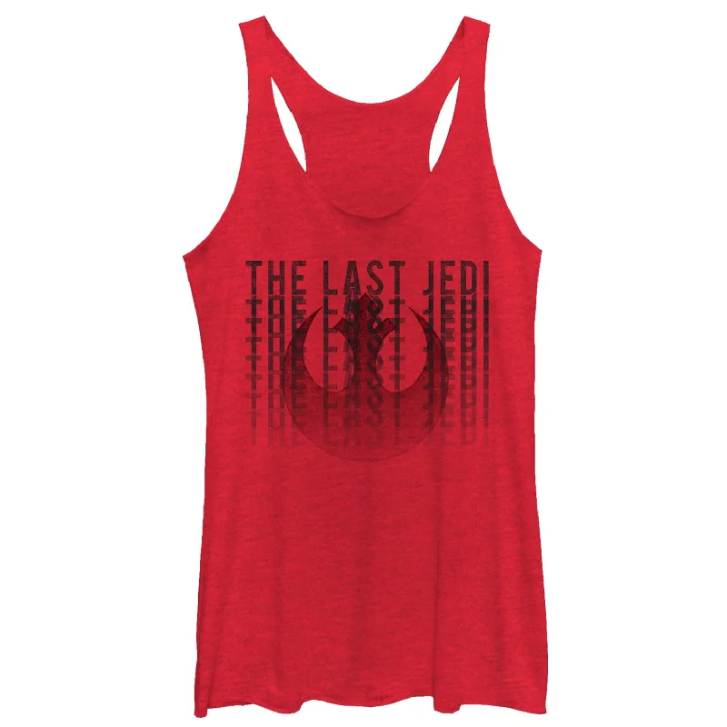 Women's Star Wars The Last Jedi Repeat Racerback Tank Top fitted tank top