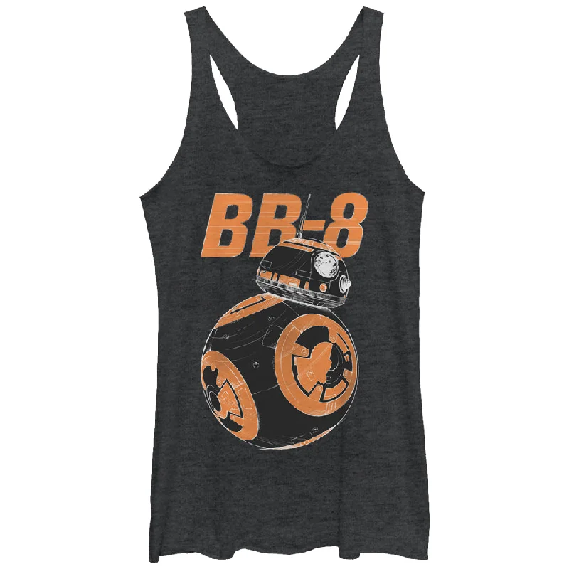 Women's Star Wars The Force Awakens BB-8 On the Move Racerback Tank Top rhinestone tank top