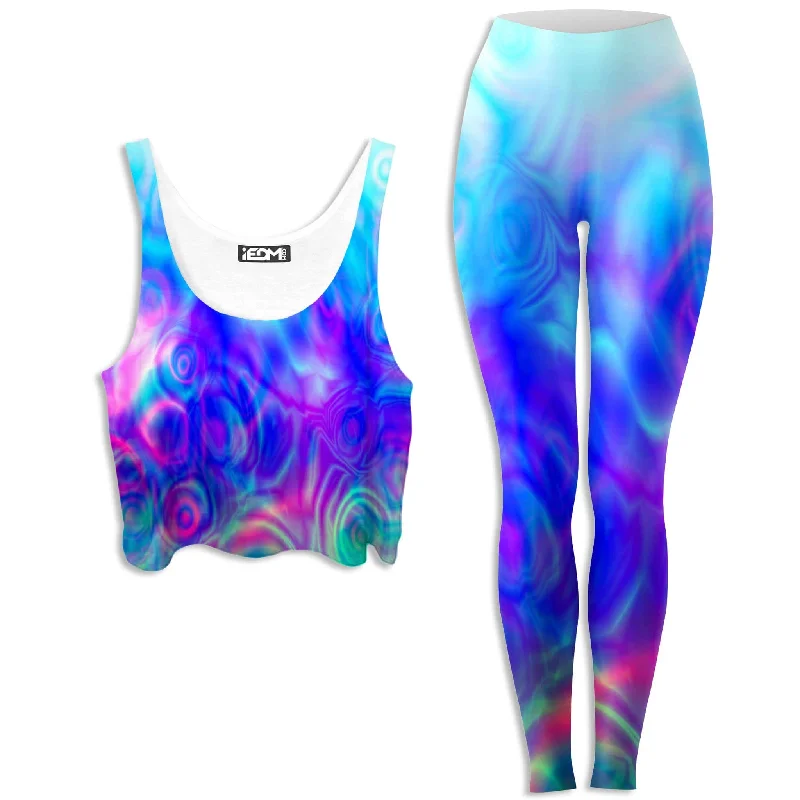 Tundra Candy Crop Top and Leggings Combo Solid Color Striped Floral