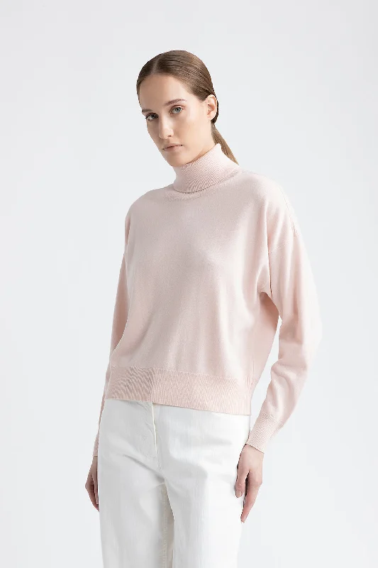 Wool, silk and cashmere crewneck sweater Fleece Fabric Down Fabric Feather Fabric