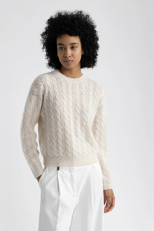 Wool, silk, cashmere and alpaca sweater Oversized Loose Flowy