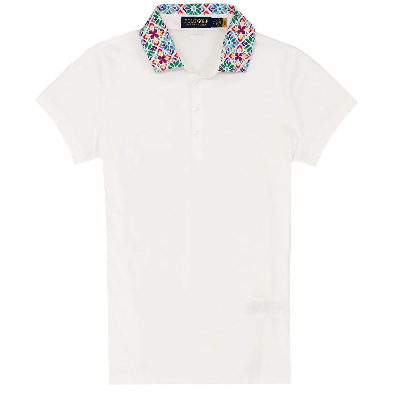 Polo Golf Ralph Lauren Lux Jersey Pure White Womens Golf Polo Travel Jersey Tee