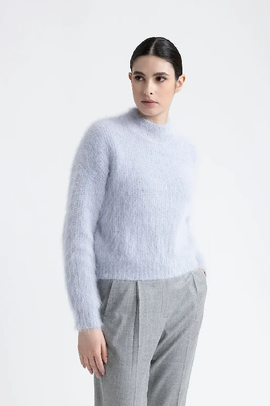 Angora wool yarn sweater Iron Safe Non-Iron Wrinkle Free