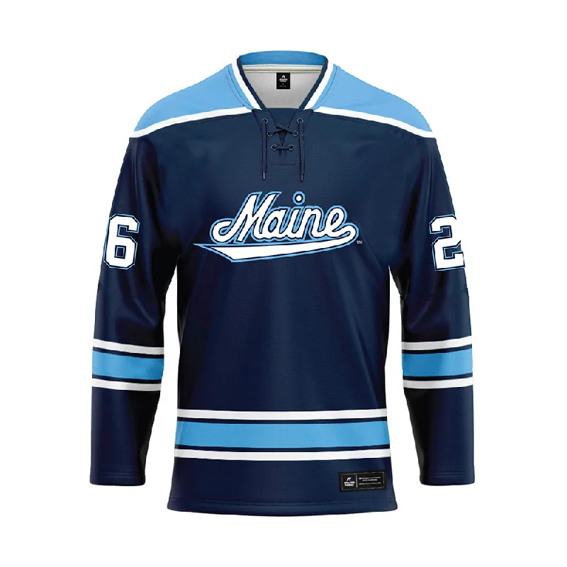 Maine - NCAA Women's Ice Hockey : Kendall Sundby - Blue Hockey Jersey Women's Jersey Top Maine - NCAA Women's Ice Hockey : Kendall Sundby - Blue Hockey Jersey Women's Jersey Top
