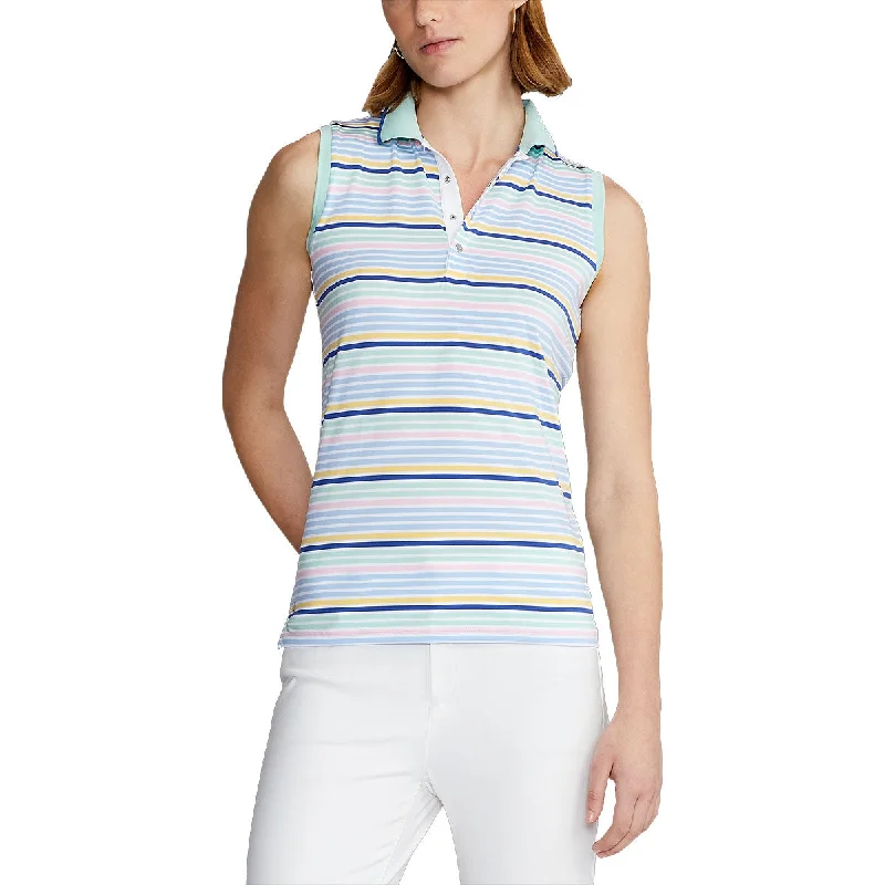 RLX Ralph Lauren Printed Airflow Jersey April Green Womens Sleeveless Golf Polo Women's Jersey Top RLX Ralph Lauren Printed Airflow Jersey April Green Womens Sleeveless Golf Polo Women's Jersey Top