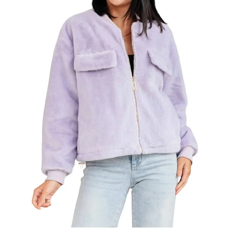 Not To Mention Zip Up Jacket In Lavender Ribbed Jacket Pleated Jacket Ruffled Jacket Not To Mention Zip Up Jacket In Lavender Ribbed Jacket Pleated Jacket Ruffled Jacket