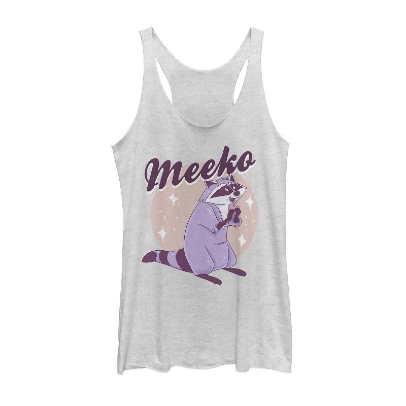 Women's Pocahontas Meeko Portrait Racerback Tank Top activewear tank top
