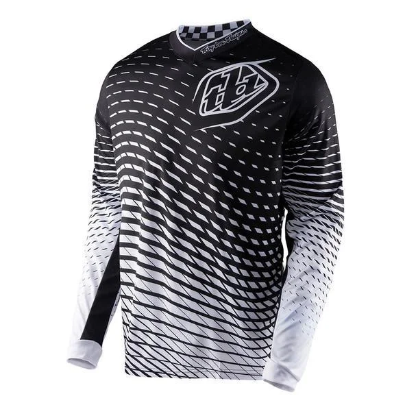 TLD GP Lightweight Jersey, Tremor, Black And White, Small, Sm, Vintage Jersey Tee