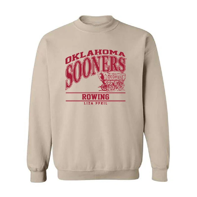 Oklahoma - NCAA Women's Rowing : Liza Pfeil - Classic Fashion Shersey Crewneck Sweatshirt Hoodie with Illustration Artistic Creative