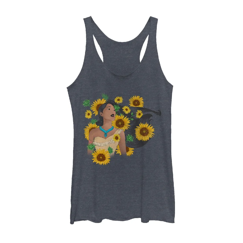 Women's Pocahontas Sunflowers Racerback Tank Top fashionable tank top
