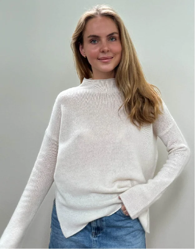 Bella Sweater in White Bright Pastel Dark