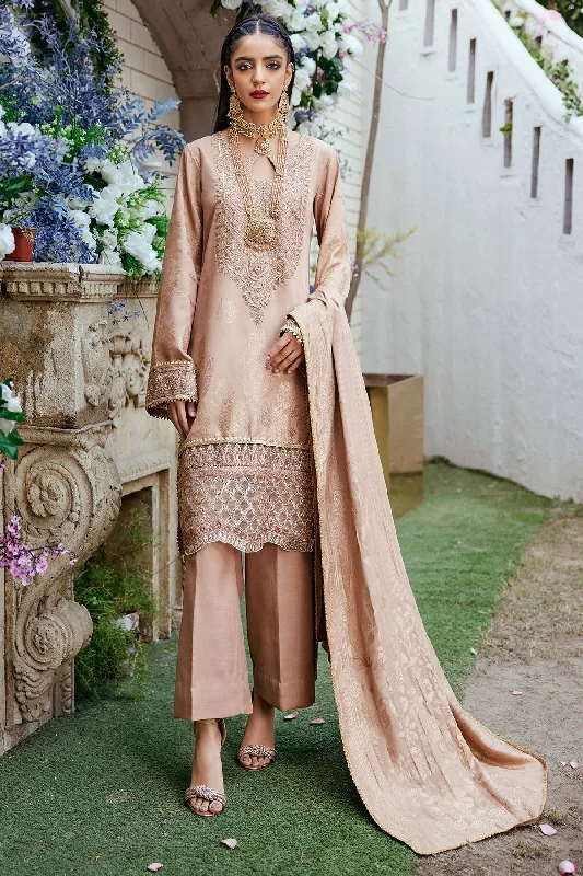 Peach Color Embroidered Kameez Trousers Pakistani Eid Dress Trousers Cargo pockets