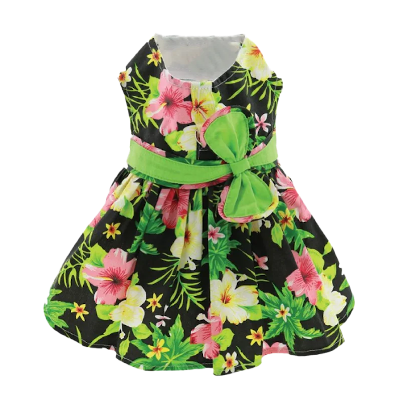 Dress | Black Hawaiian Hibiscus
