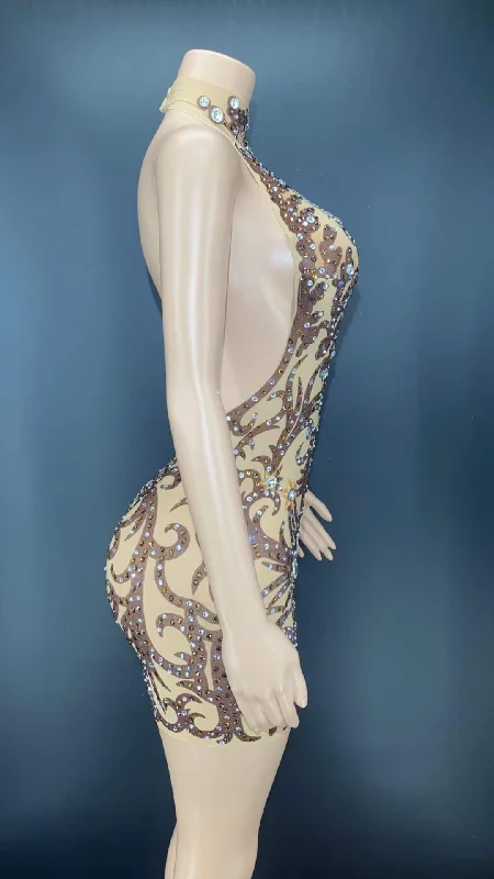 AD1155 Turtle Neck Bodycon Open Back Sexy Girls Dress Mini Rhinestones Outfit Party Gowns Vestidos De Club AD1155 Turtle Neck Bodycon Open Back Sexy Girls Dress Mini Rhinestones Outfit Party Gowns Vestidos De Club