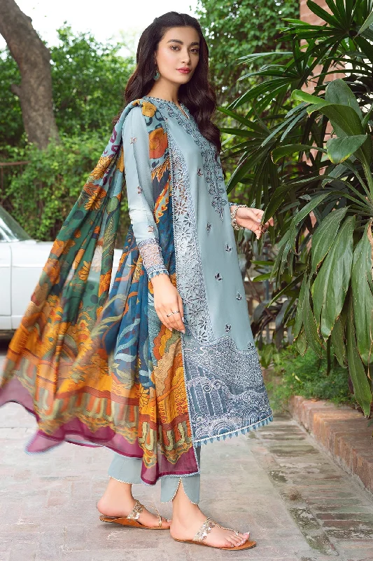 Blue Lawn Dress Pakistani in Kameez and Trouser Style Trousers versatile functional