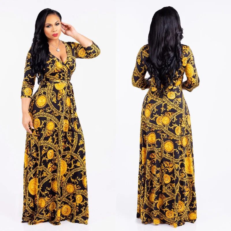 Women Summer Clothes Girls Sexy Deep V-Neck Half Sleeve Geometric Pattern Dress Clothes Trending