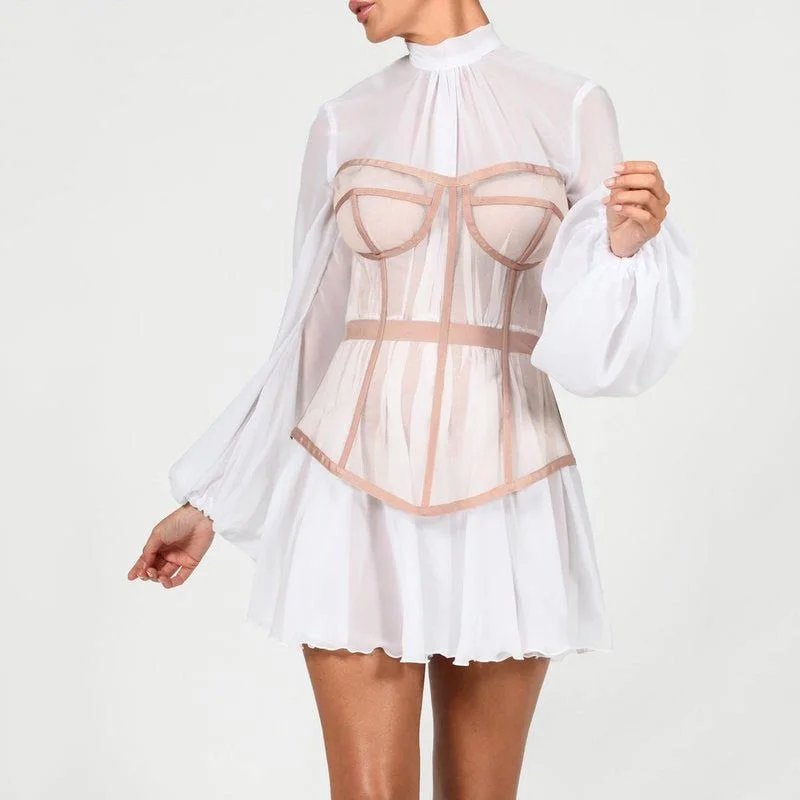 short 2 piece white