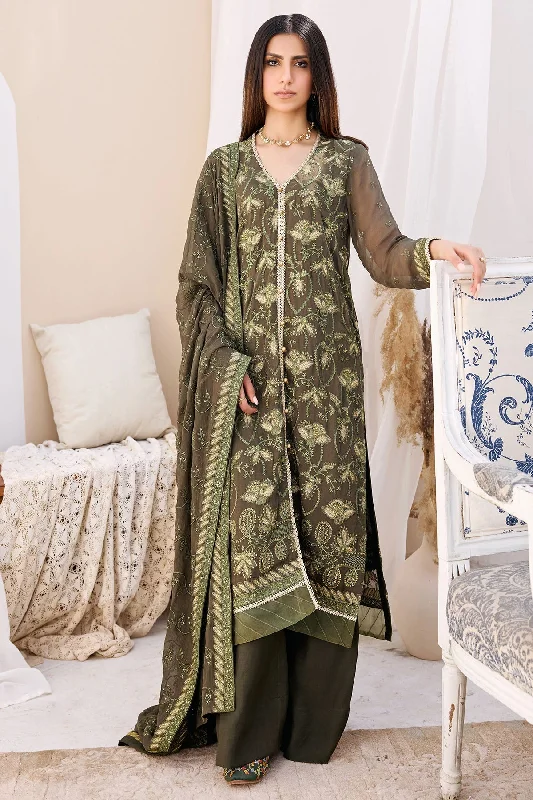 Green Embellished Kameez and Trousers Pakistani Eid Dress Trousers Print Floral