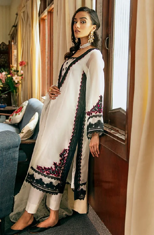 Organza Kameez Trouser Embroidered Pakistani Eid Dress Trousers Striped Patterned