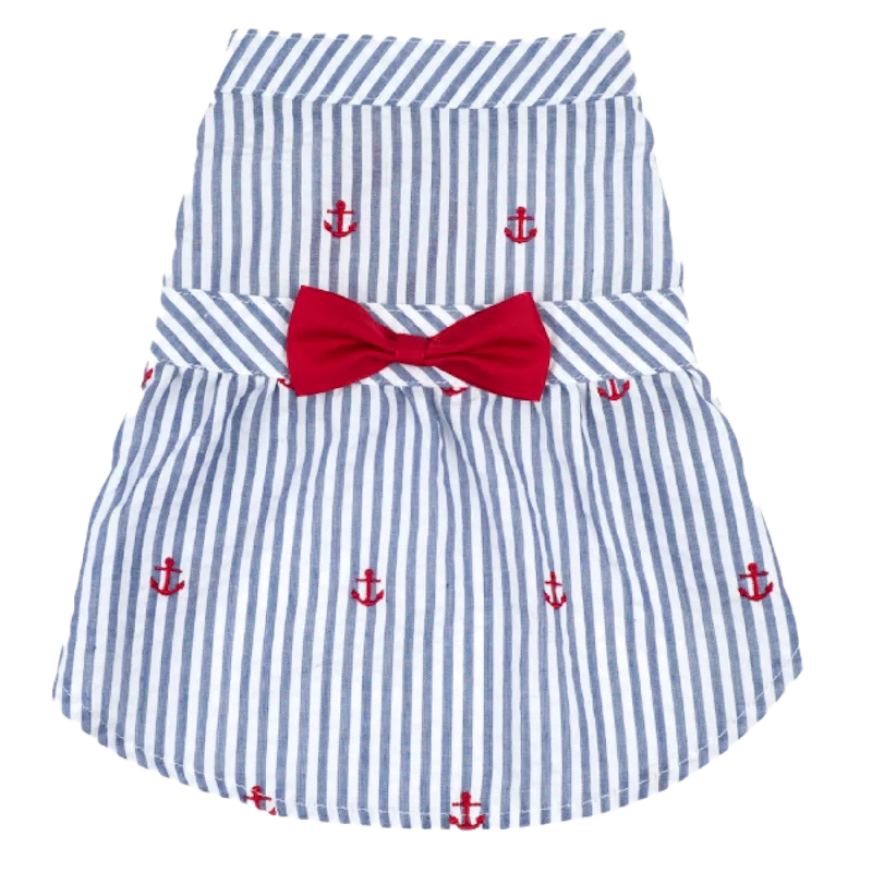 Dress | Navy Stripe Anchors