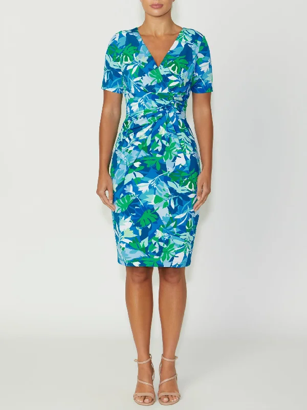 Emelynn Palm Jersey Dress