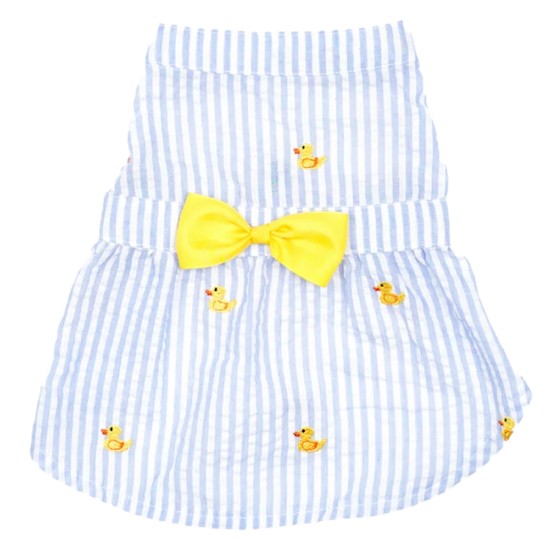 Dress | Blue Stripe Rubber Duck